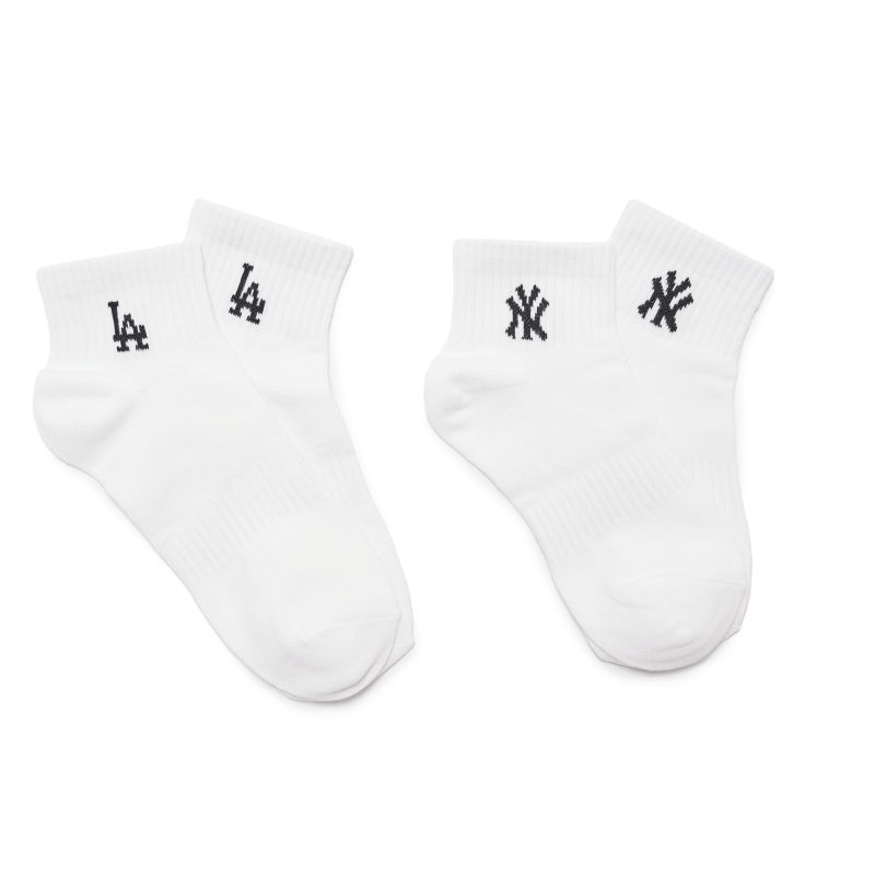 MLB Ankle Socks Unisex 2 Pack White