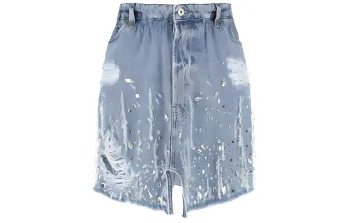 MIU MIU SS22 Denim Short Skirts Women's Blue