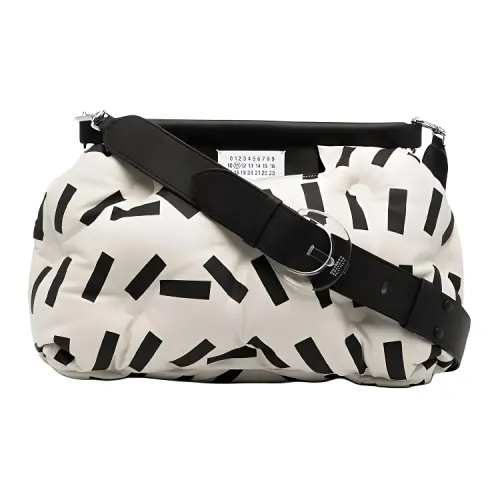Maison Margiela Quilting Sheepskin Cloud Bag, Handheld, Shoulder Bag, Crossbody Bag Women's Black White