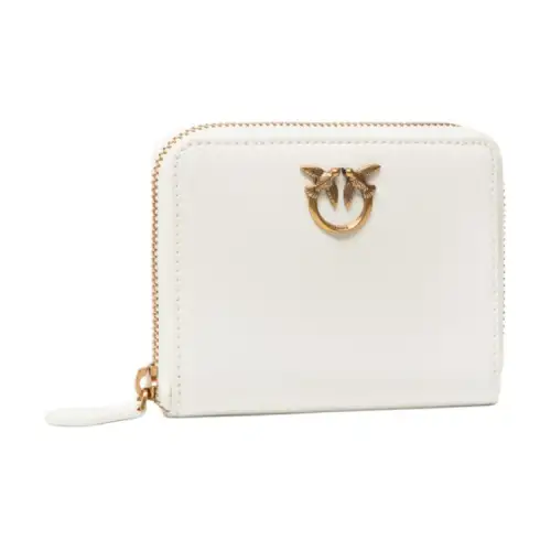 PINKO Cow Leather Short Wallet Women's White