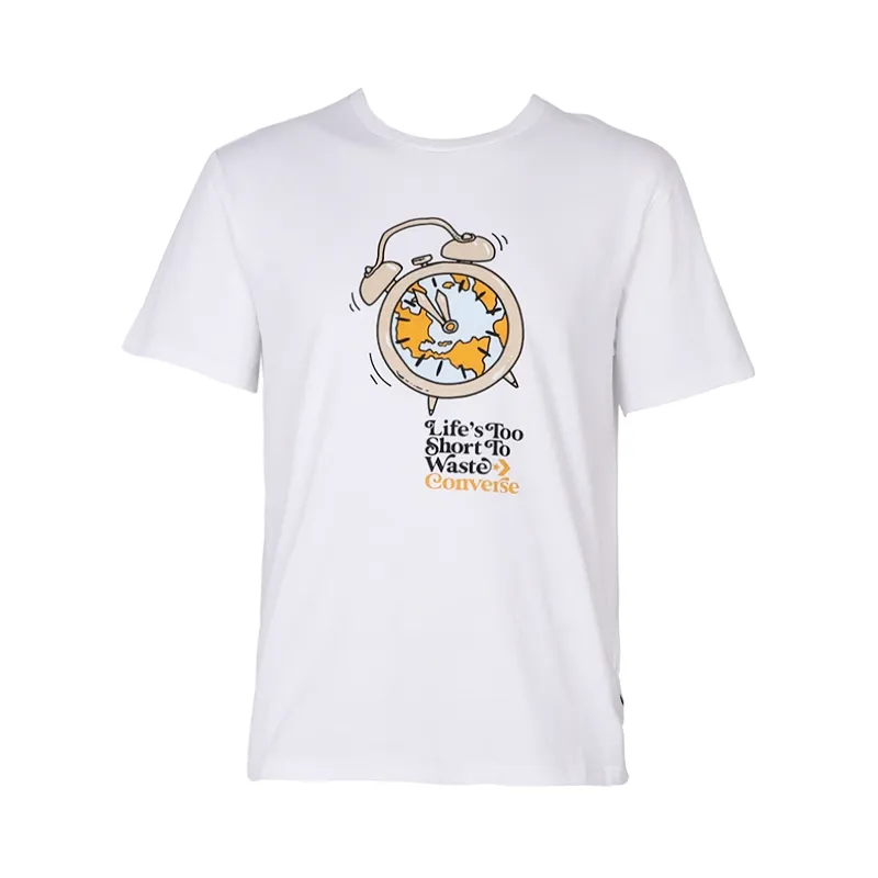 Converse T-Shirts Men's White Crew Neck Moderate