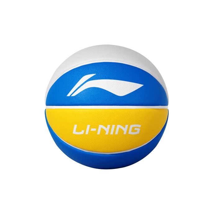 Li Ning Rubber Basketball Slip Resistant Abrasion Resistant Yellow Blue White No. 5, No. 7 Training