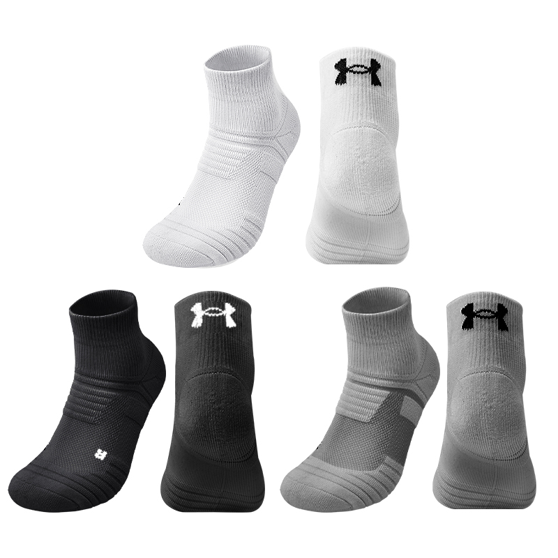 Under Armour Black White Gray Combo Unisex 3/6 Double