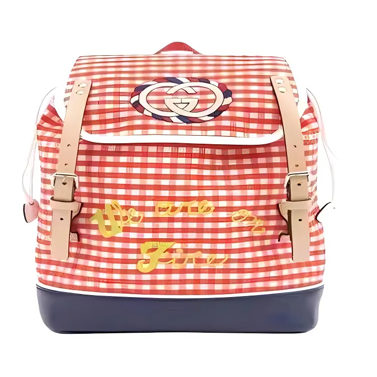 GUCCI Canvas With Leather Backpack Kids' Red/White