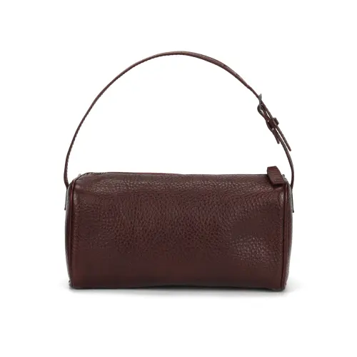THE ROW 90's Vegetable Tanned Grain Calfskin Handbag Women's Burnt Yellow