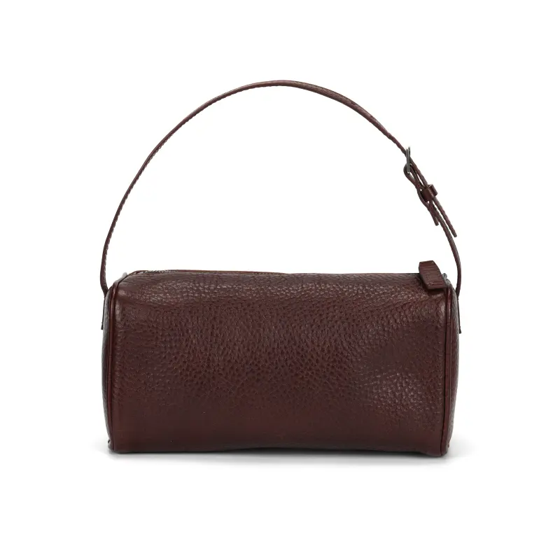 THE ROW 90's Vegetable Tanned Grain Calfskin Handbag Women's Burnt Yellow