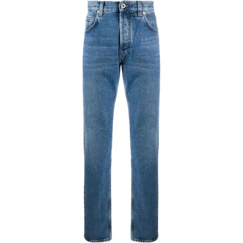 LOEWE Jeans Men's Blue Moderate Straight Fit Pants