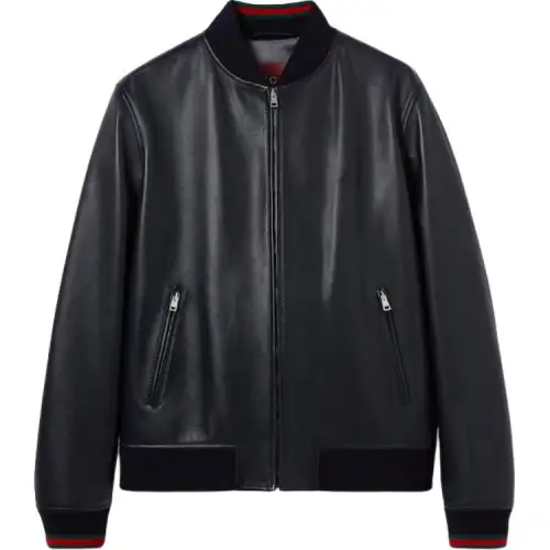 GUCCI Logo Embroidered Zip Up Jacket