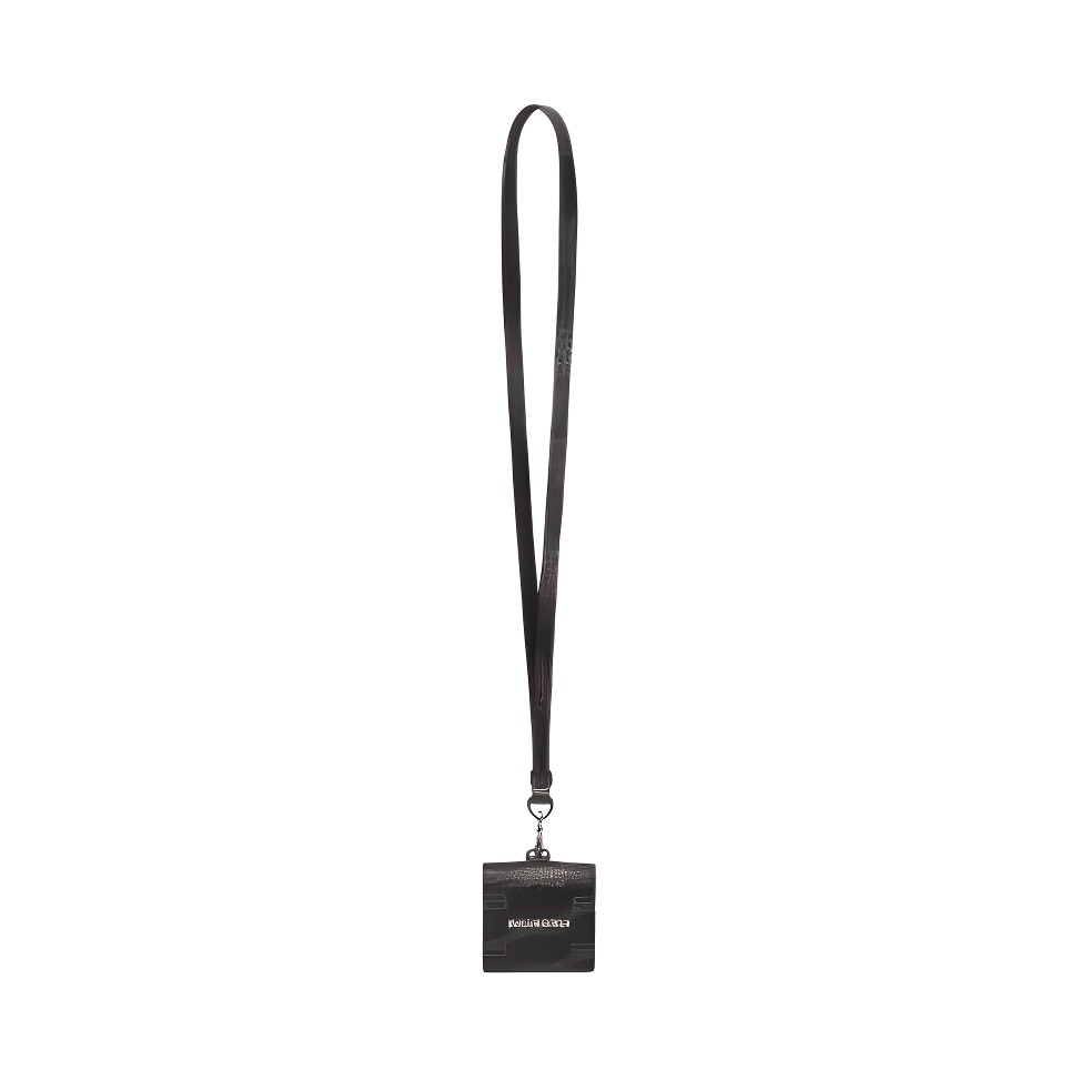 Balenciaga Balenciaga BB Monogram Series Brand Logo Printed Distressed Silver Metal Accessories EarPods Buckle Closure Polyester Polyurethane Cotton Headphone Bag Women's Black/Grey