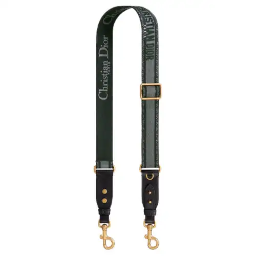 DIOR Cow Leather Bag Straps Women's Black