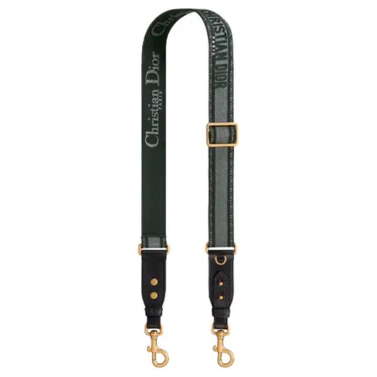 DIOR Cow Leather Bag Straps Women's Black