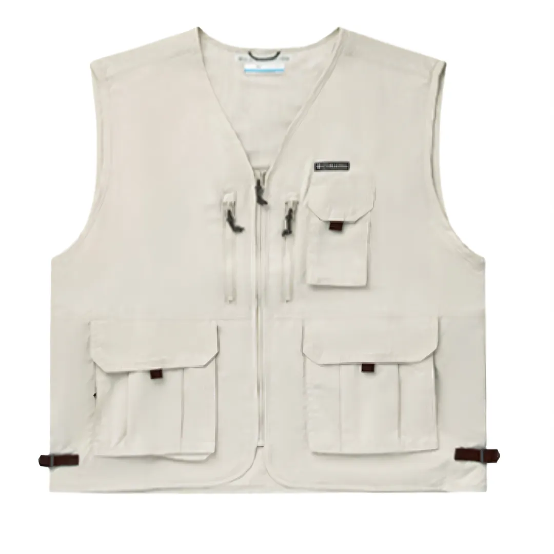 Columbia Vests Men's Beige V Neck Moderate