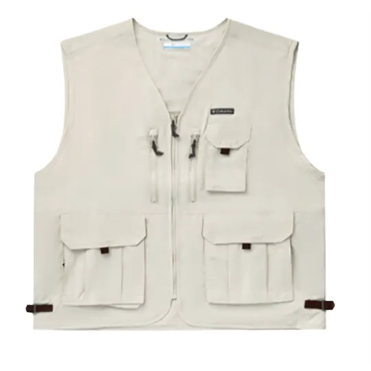 Columbia Vests Men's Beige V Neck Moderate