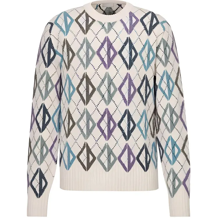DIOR Cashmere Sweaters Men's Multicolor Crew Neck Moderate