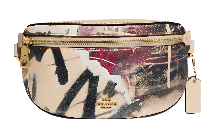 COACH MINT+SERF Collaboration Bethany Polished Pebbled Leather Fanny Pack Small Women's Ivory White
