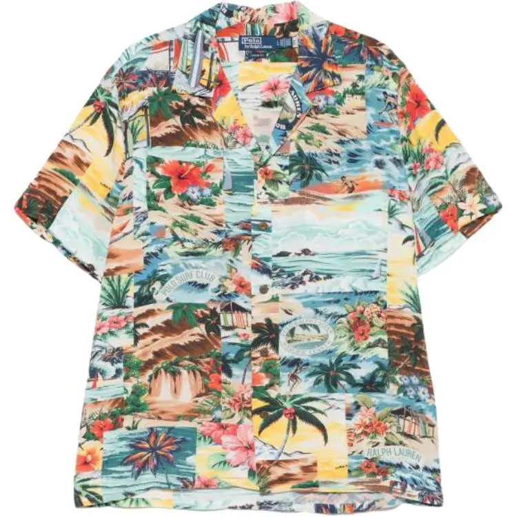 Polo Ralph Lauren patchwork-print camp shirt