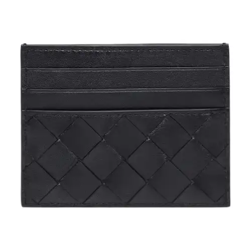 Bottega Veneta Sheepskin Card Holder Card Holder Unisex Black