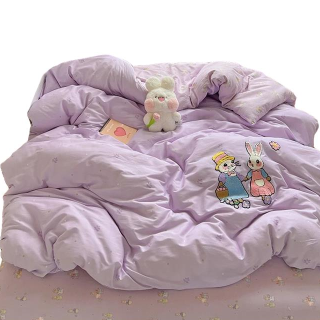 Disney Disney, cotton cartoon set, children's summer duvet, duvet cover, brand sheet, fresh bedspread, 4 piece set