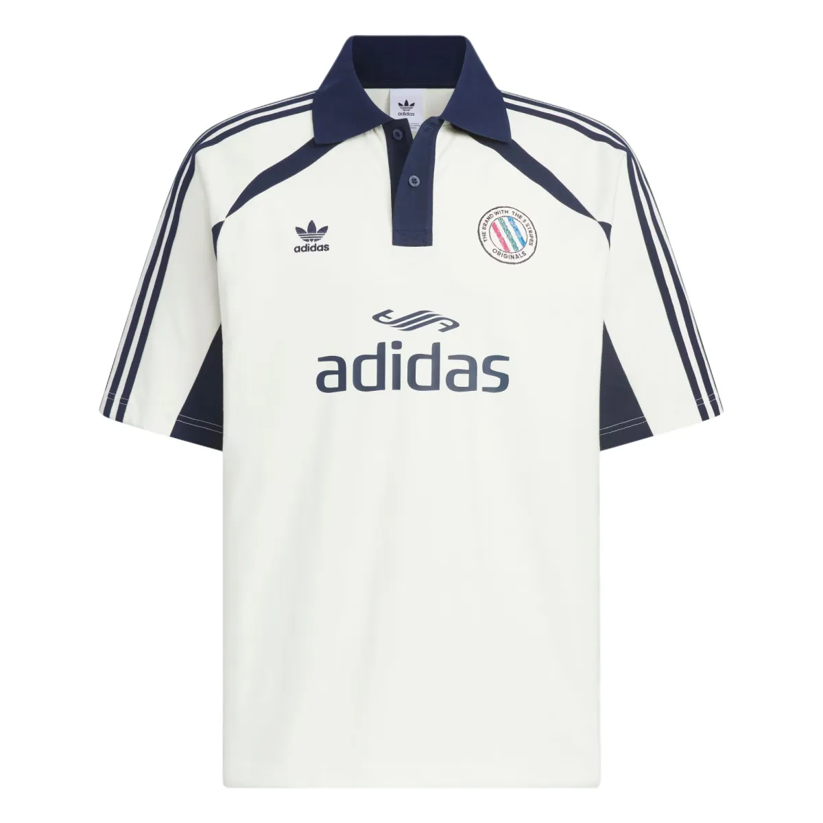 Adidas Originals 3 Stripes SHORT SLEEVE POLO Shirt Men's Jade White