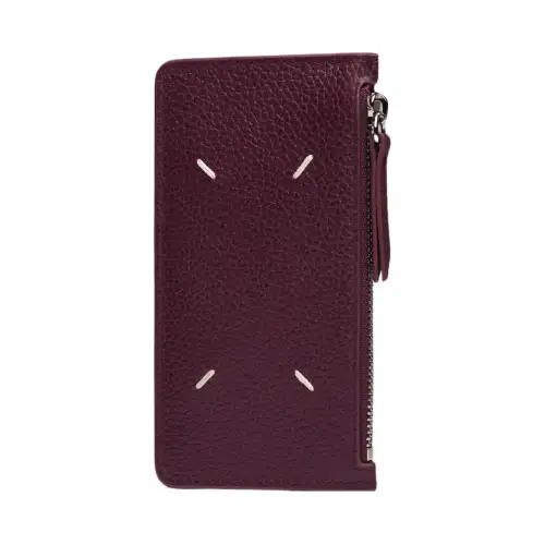 Maison Margiela Calfskin Wallet Women's Cherry Red