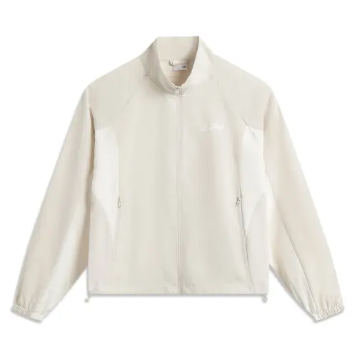 Li Ning Sports Life Collection Trench Coat Women's Gravel White Gray