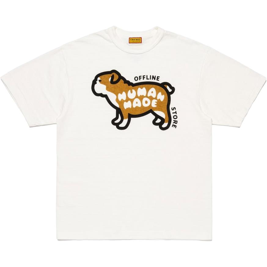 Мужские футболка Human Made Bulldog (белая)