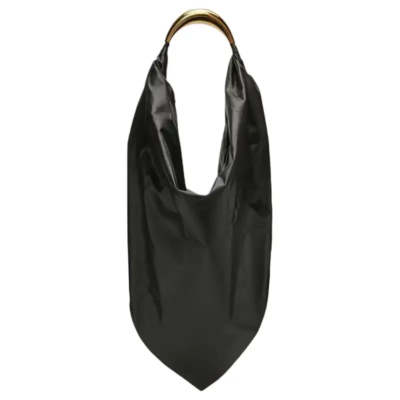 Bottega Veneta Polished Calfskin Shoulder Bag Women's Black
