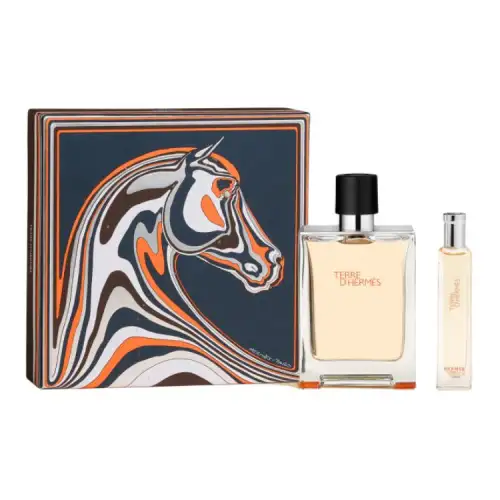 HERMES Perfume, gift box, wooden set, woody notes, 100 ml, 15 ml
