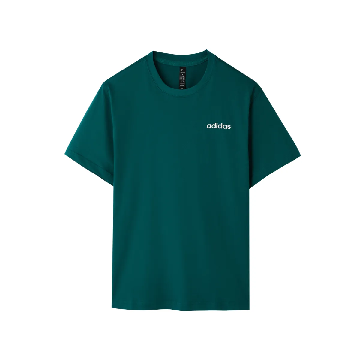 Adidas T-Shirts Men's Green Crew Neck Moderate Straight Fit