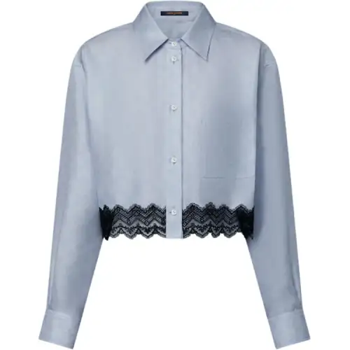LOUIS VUITTON Mahina Lace Trim Shirt
