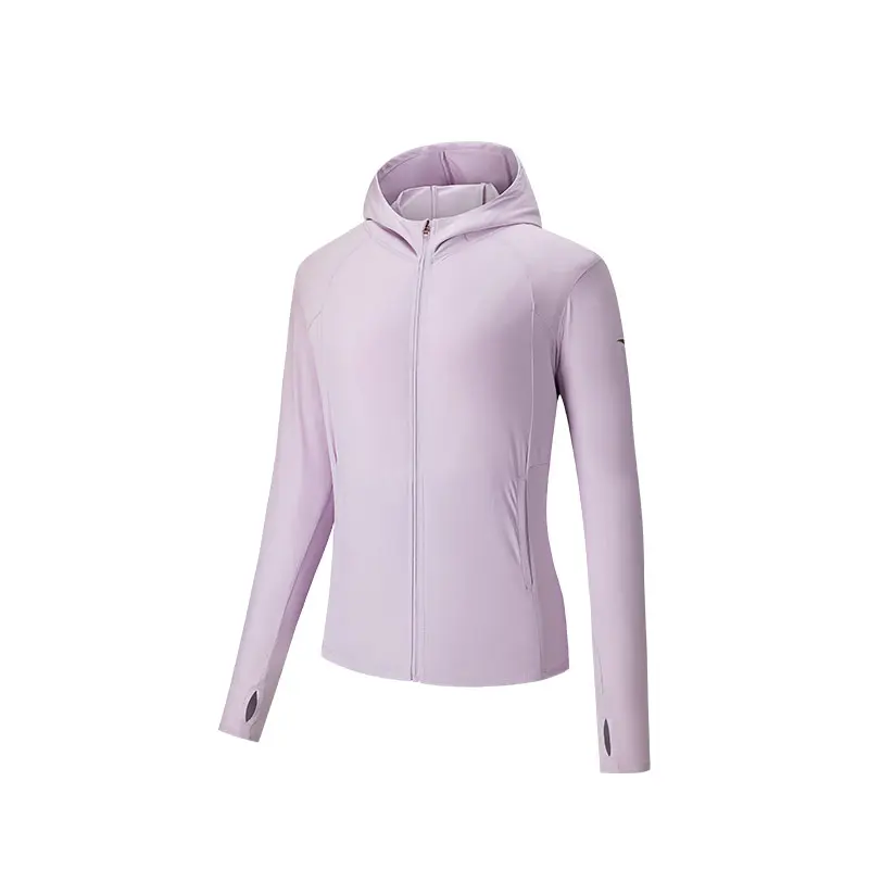 Anta Variety Training Collection Breathable And Quick Dry UV Protection Sun Protection Clothing Women's Floral Purple