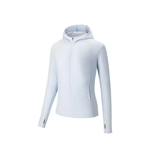Anta Variety Training Collection Breathable And Quick Dry UV Protection Sun Protection Clothing Women's Light Dusk Blue
