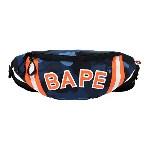 A BATHING APE Pattern Crossbody Bag, Sling Bag, Fanny Pack Medium Unisex Blue