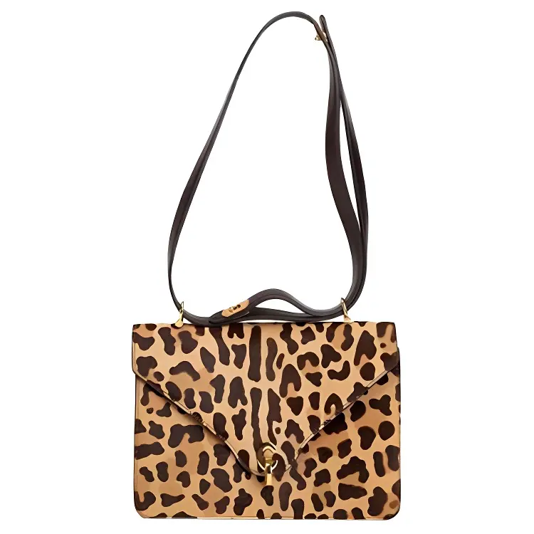DIOR Adjustable Strap Leather Shoulder Bag Women's Brown