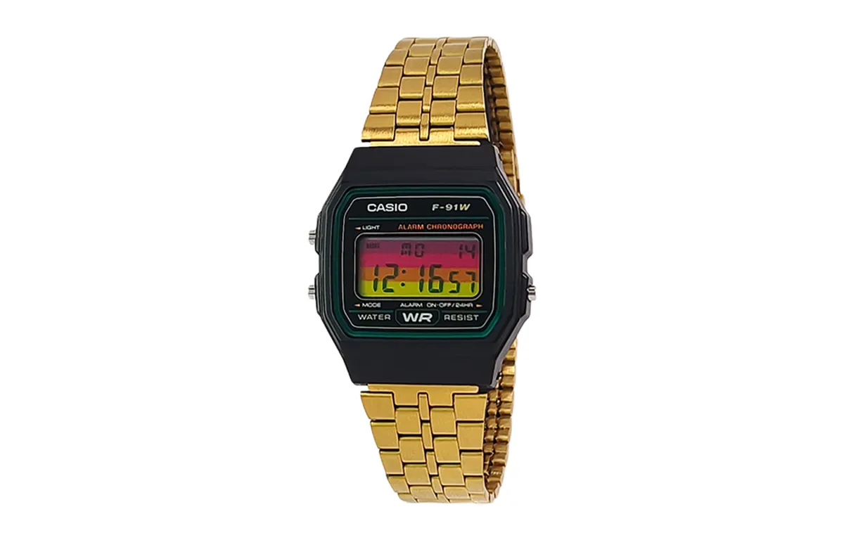 CASIO Custom Collection Quartz Movement Stainless Steel Strap Watch Men's Watches Black Dial