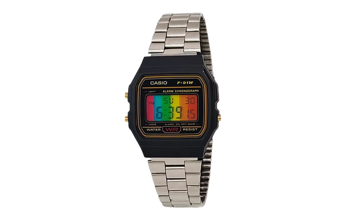 CASIO Custom Collection Quartz Movement Stainless Steel Strap Watch Men's Watches Black Dial