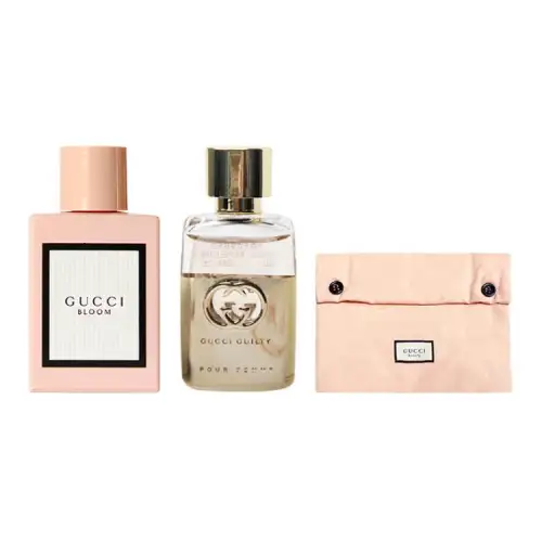 GUCCI Sample Set, Floral Delight Women's Lingerie Women's Perfume Sample Kits Eau De Parfum EDP 5ml*2+Makeup Bag