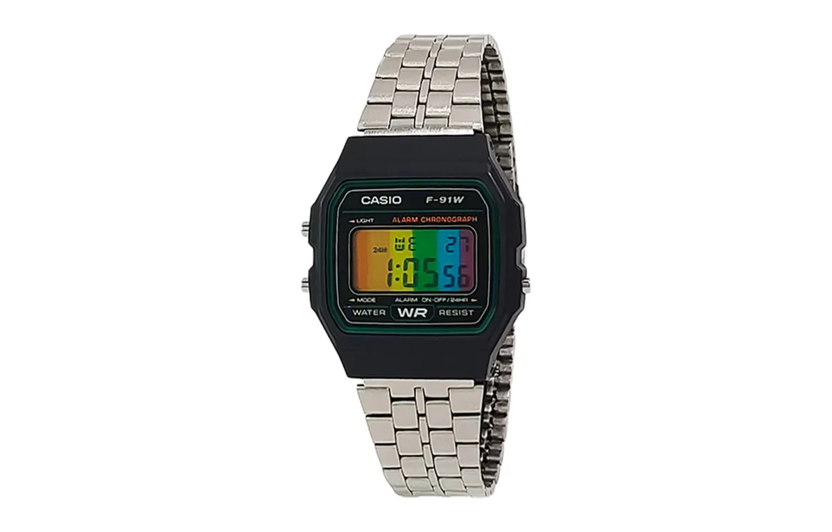 CASIO Custom Collection Quartz Movement Stainless Steel Strap Watch Men's Watches Black Dial