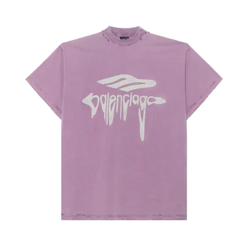 Balenciaga 3b Liquefied Distressed Oversized T Shirt