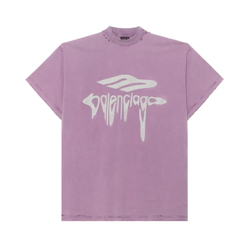 Balenciaga 3b Liquefied Distressed Oversized T Shirt