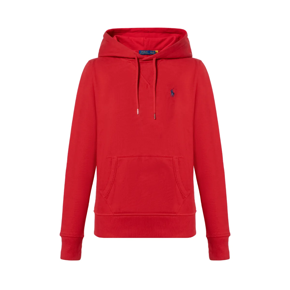 Polo Ralph Lauren FW23 Pony Logo Embroidery Hooded Fleece Lined Long Sleeved Sweatshirt Women's Red