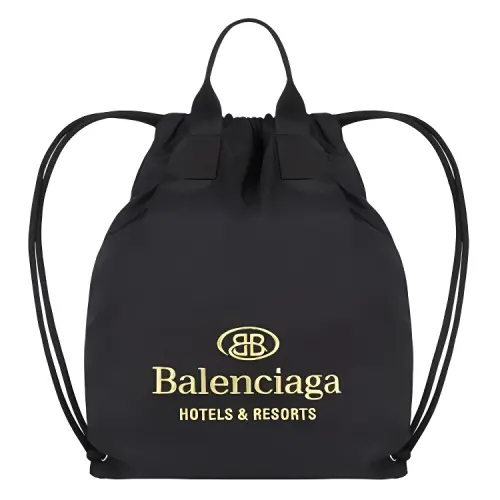 Balenciaga Without Strap Nylon Handbag Unisex Black