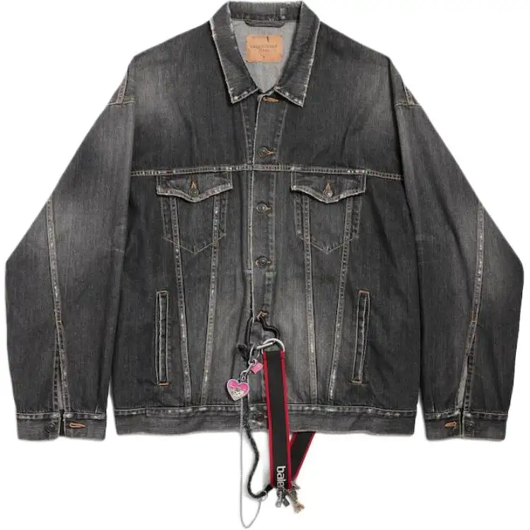Balenciaga Oversized Charms Denim Jacket