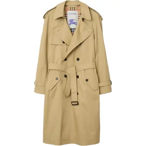 Burberry Double Breasted Belted Trench Coat