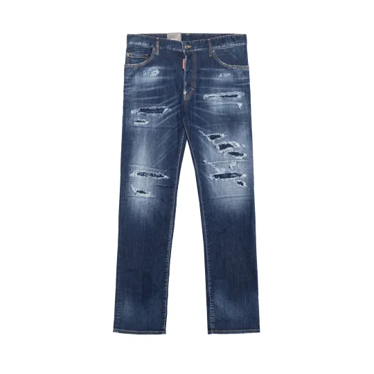 Dsquared 2 ripped faded straight-leg jeans