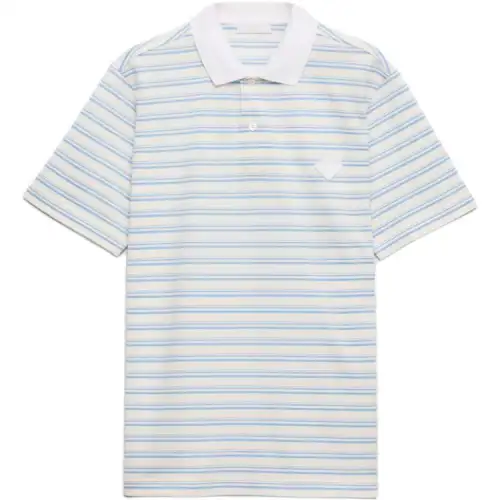 Prada Short-Sleeved Striped Polo Shirt