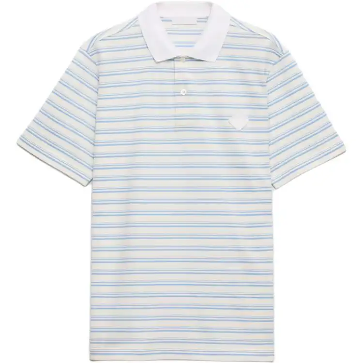 Prada Short-Sleeved Striped Polo Shirt