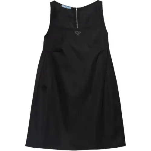 Prada triangle-logo mini dress