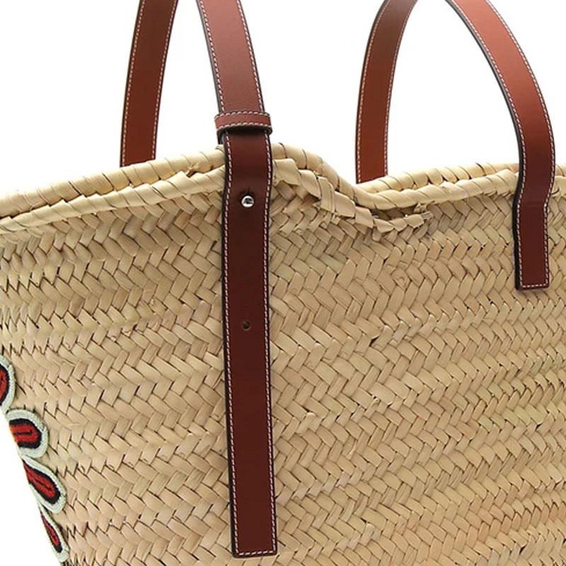 Женская сумка LOEWE Logo Tote (бежевая) — фото 4