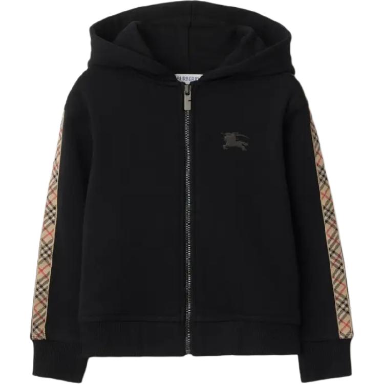 Детское худи Burberry В клетку (черное)